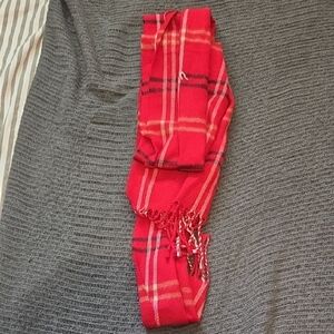 Red Plaid Scarf -‎ Made In Italy SOFT!